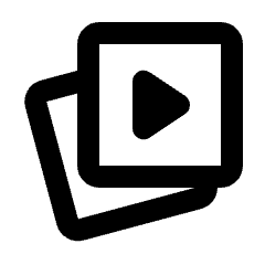 Video Gallery Icon from Rounded Line - Streamline Material Set