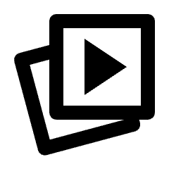 Video Gallery Icon from Outlined Line - Streamline Material Set