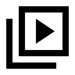 Video Library Icon from Sharp Line - Streamline Material Set