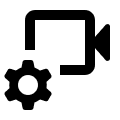 Video Settings Icon from Rounded Line - Streamline Material Set
