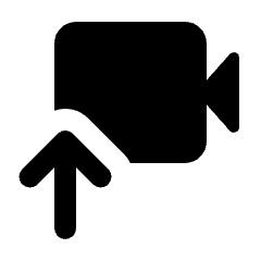 Video Upload Fill Icon from Rounded Fill - Streamline Material Set
