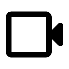 Videocam Icon from Rounded Line - Streamline Material Set