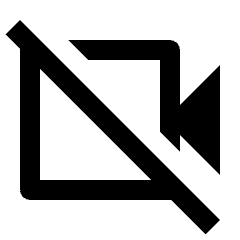 Videocam Off Icon from Outlined Line - Streamline Material Set