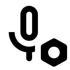 Voice Mail Setting Bolt Icon from Rounded Line - Material Pro Set