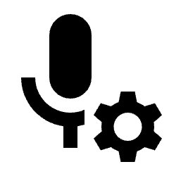 Voice Mail Setting Gear Fill Icon from Sharp Fill - Streamline Material Set