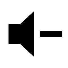 Volume Decrease Fill Icon from Sharp Fill - Streamline Material Set