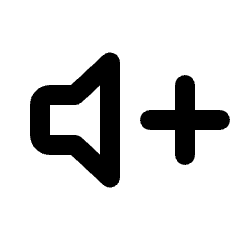 Volume Increase Icon from Rounded Line - Streamline Material Set