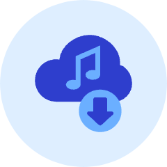 Cloud Music Download Icon from Kameleon Duo Set