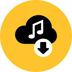 Cloud Music Download Icon from Kameleon Pop Set