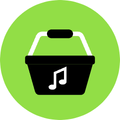 Music Basket Icon from Kameleon Pop Set
