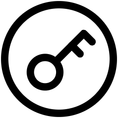 Access Token Authentication Circle Icon from Ultimate Regular Set
