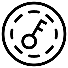 Access Token Authentication Coin Icon from Ultimate Light Set