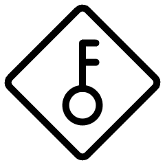 Access Token Authentication Diamond Icon from Ultimate Light Set