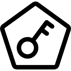 Access Token Authentication Pentagon Icon from Ultimate Regular Set