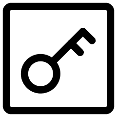 Access Token Authentication Square Icon from Ultimate Regular Set
