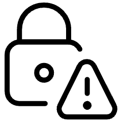 Breached Password Authentication Lock Warning Icon from Ultimate Light Set
