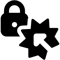 Brute Force Authentication Lock Attack Bash Icon from Ultimate Bold Set