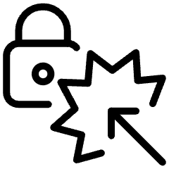 Brute Force Authentication Lock Attack Bash Icon from Ultimate Light Set