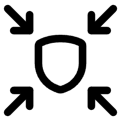 Brute Force Authentication Shield Attack Icon from Ultimate Regular Set