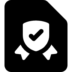 Certificate Authentication Document Badge Check Icon from Ultimate Bold Set