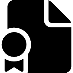 Certificate Authentication Document Medal Icon from Ultimate Bold Set