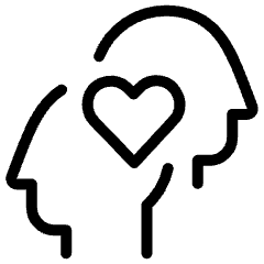 Empathy Authentication Heart Intersect Icon from Ultimate Light Set