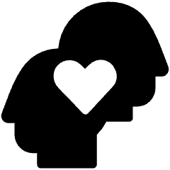 Empathy Authentication Heart Intersect Icon from Ultimate Bold Set