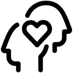 Empathy Authentication Heart Intersect Icon from Ultimate Regular Set