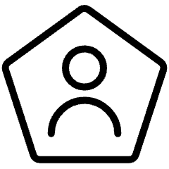 Id Token Authentication Pentagon Icon from Ultimate Light Set