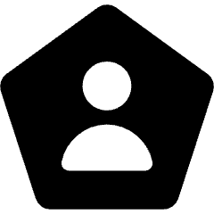 Id Token Authentication Pentagon Icon from Ultimate Bold Set