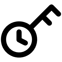 One Time Password Authentication Timer Key Icon from Ultimate Bold Set