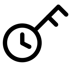 One Time Password Authentication Timer Key Icon from Ultimate Regular Set