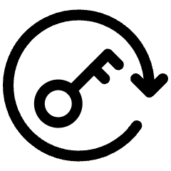 One Time Password Authentication Timer Key Reload Icon from Ultimate Regular Set