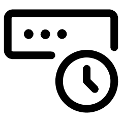 One Time Password Authentication Timer Icon from Ultimate Regular Set