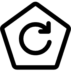 Refresh Token Authentication Pentagon Icon from Ultimate Regular Set