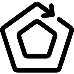 Refresh Token Authentication Pentagon Loading Icon from Ultimate Regular Set