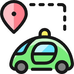 Auto Pilot Car Pin Icon from Ultimate Colors Set