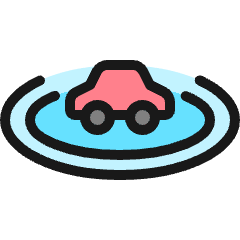 Auto Pilot Car Radius Icon from Ultimate Colors Set