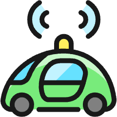 Auto Pilot Car Signal 1 Icon from Ultimate Colors Set