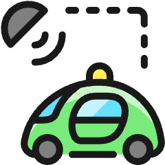 Auto Pilot Car Signal Icon from Ultimate Colors Set