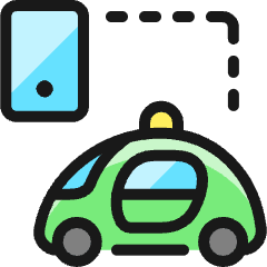 Auto Pilot Car Smartphone Icon from Ultimate Colors Set