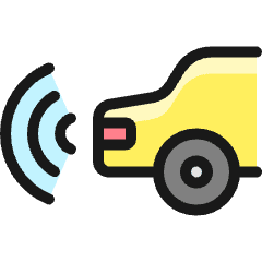 Auto Pilot Car Sound Warning Icon from Ultimate Colors Set