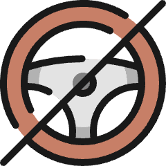 Auto Pilot Car Wheel Disable Icon from Ultimate Colors Set