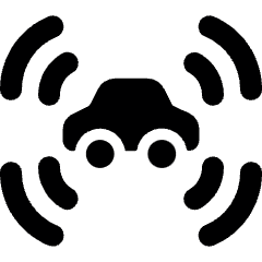 Auto Pilot Car Radius Icon from Ultimate Bold Set
