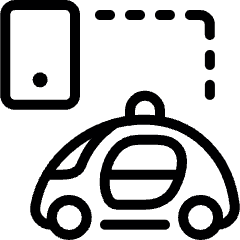 Auto Pilot Car Smartphone Icon from Ultimate Light Set