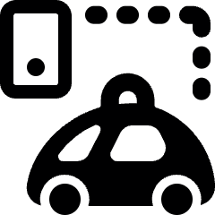 Auto Pilot Car Smartphone Icon from Ultimate Bold Set