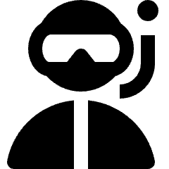 Man Scubadiver Icon from Nova Solid Set