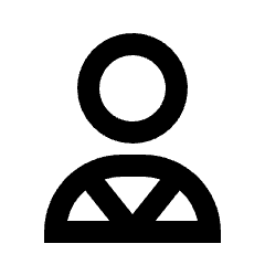 Minimal line icon of a person wearing a V-neck shirt. Used for profiles, avatars, and clothing categories.