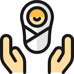 Baby Hold Hands Icon from Ultimate Colors Set