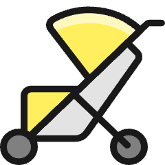 Baby Care Trolley 1 Icon from Ultimate Colors Set